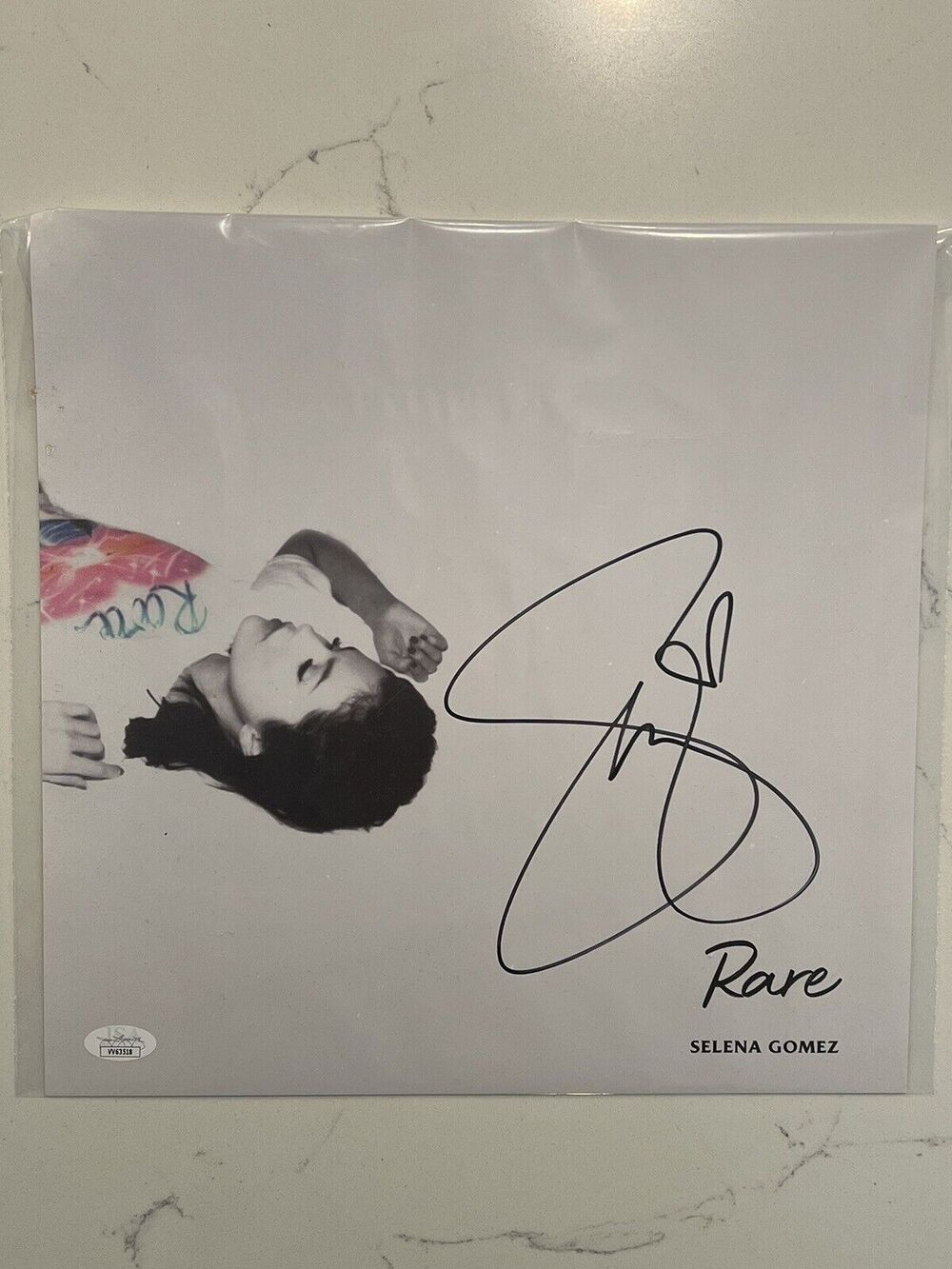 SELENA GOMEZ SIGNED 'RARE' 12x12 ALBUM FLAT LITHOGRAPH PHOTO JSA COA